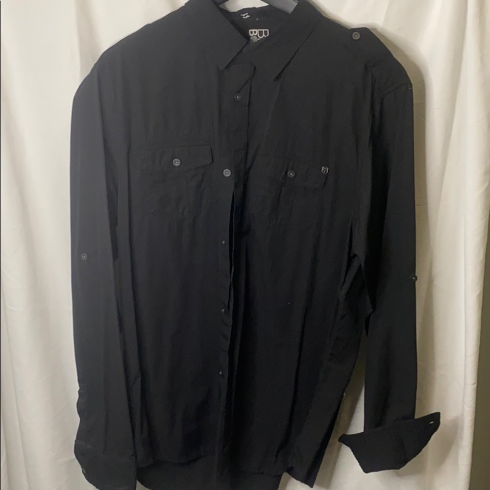 Men’s black billabong casual button-down XL